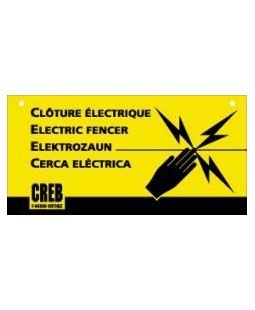 PANNEAU CLOTURE ELECTRIQUE  L'UNITE LGE